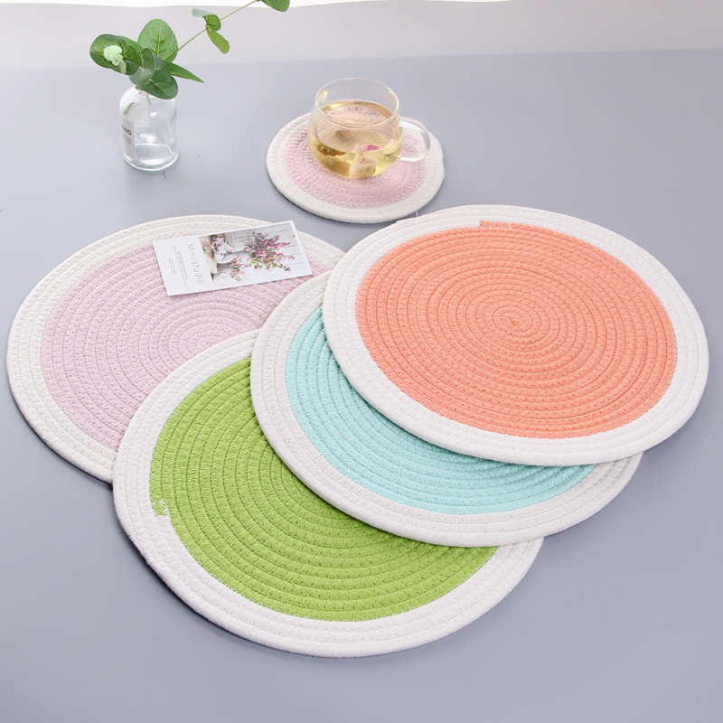 Simple Large Woven Thickened Table Mat display picture 6