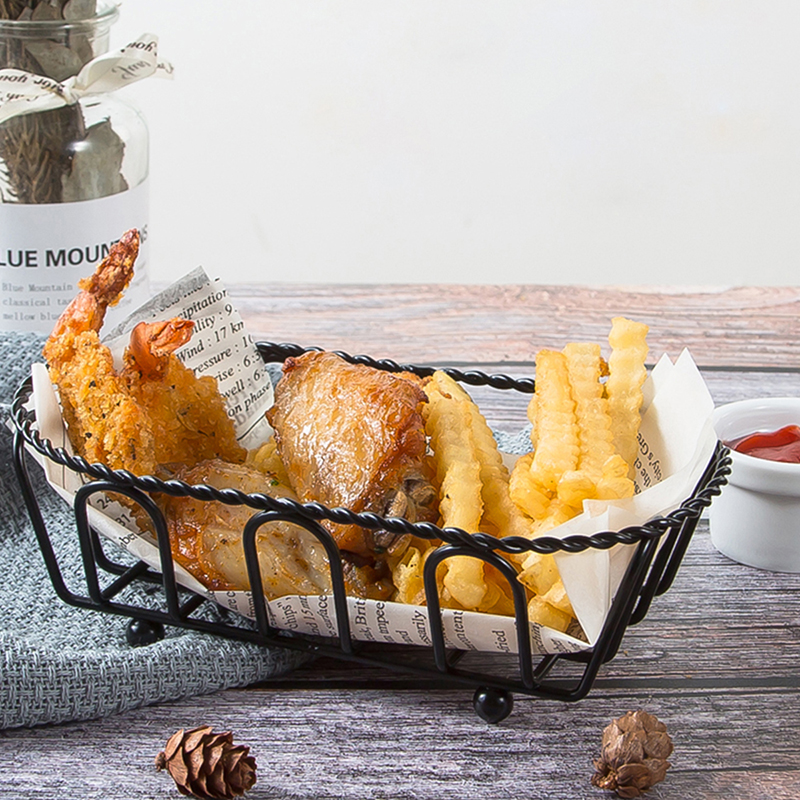 Fashion Snack French Fries Fried Chicken Iron Basket display picture 4