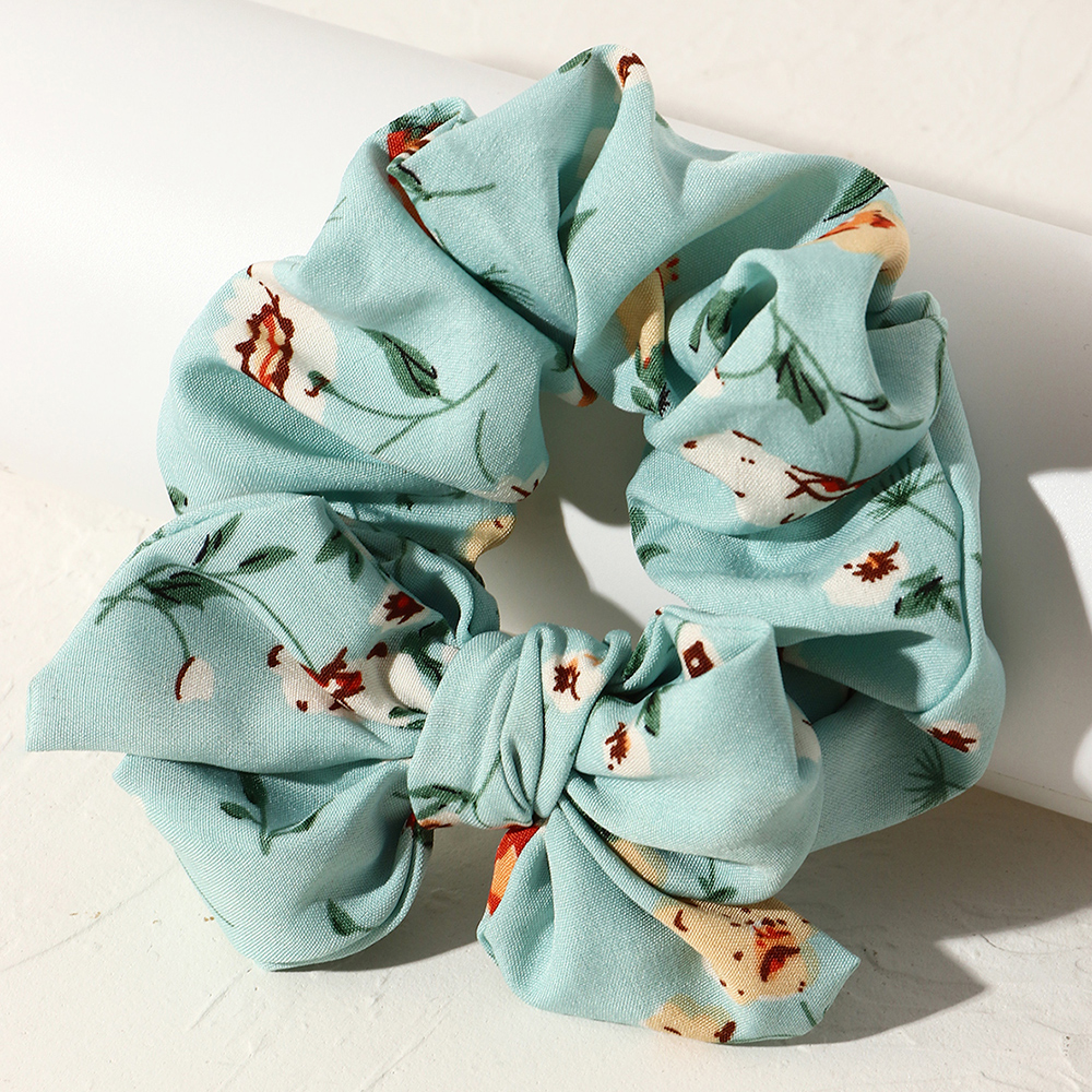 Retro Floral Bowknot Fabric Hair Scrunchies display picture 2