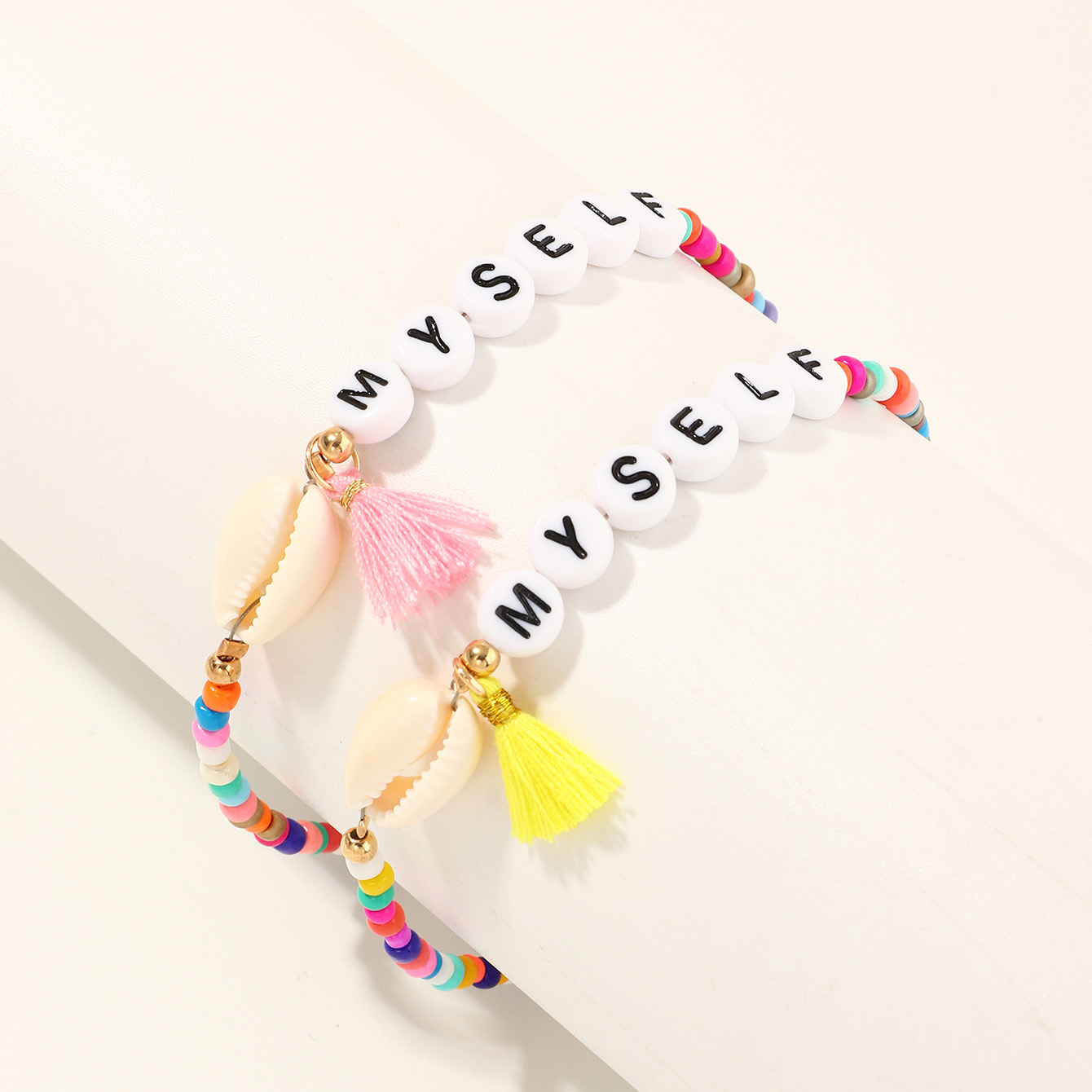 Ethnic Style Letter Color Beaded Bracelet Set display picture 1