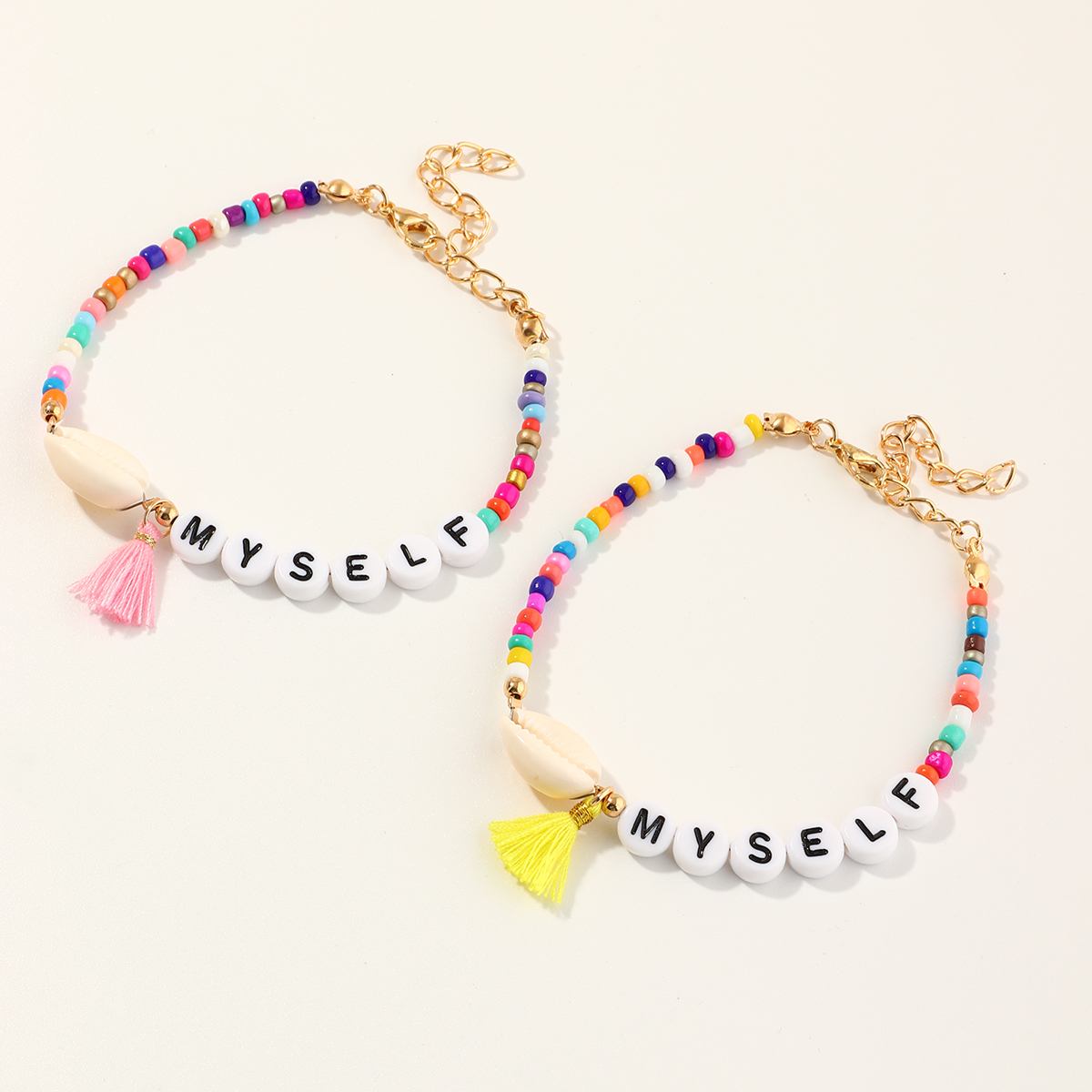 Ethnic Style Letter Color Beaded Bracelet Set display picture 2