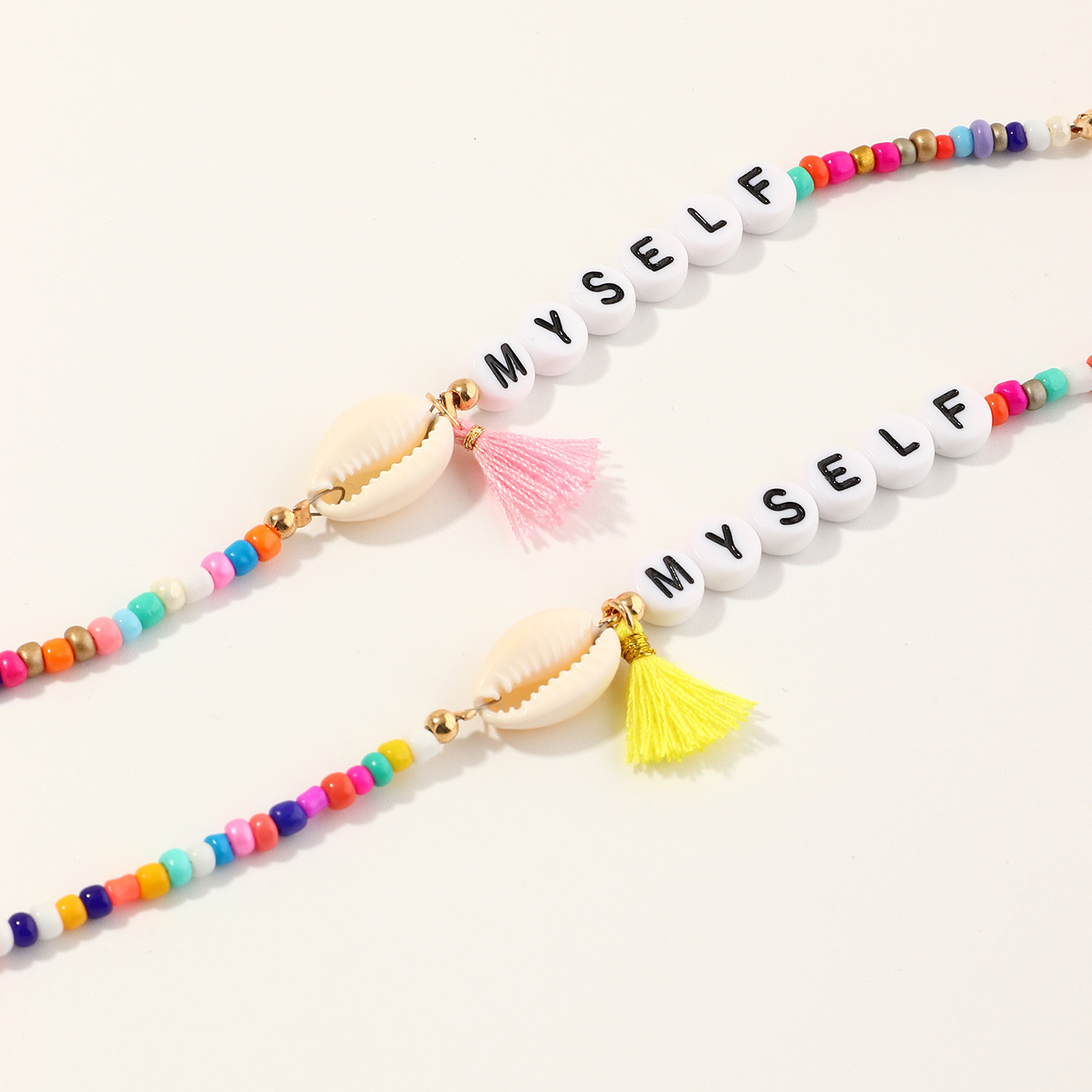 Ethnic Style Letter Color Beaded Bracelet Set display picture 3