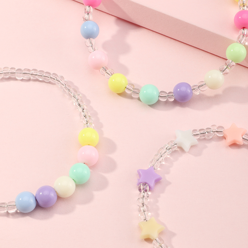 Korean Style Cute Cartoon Color Bead Children's Bracelet display picture 3