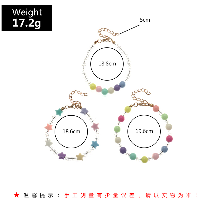 Bracelet Pour Enfants De Perles De Couleur De Dessin Animé Mignon De Style Coréen display picture 4