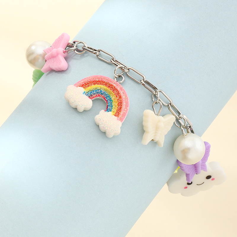 Fashion Rainbow Cloud Five-pointed Star Children's Bracelet display picture 1