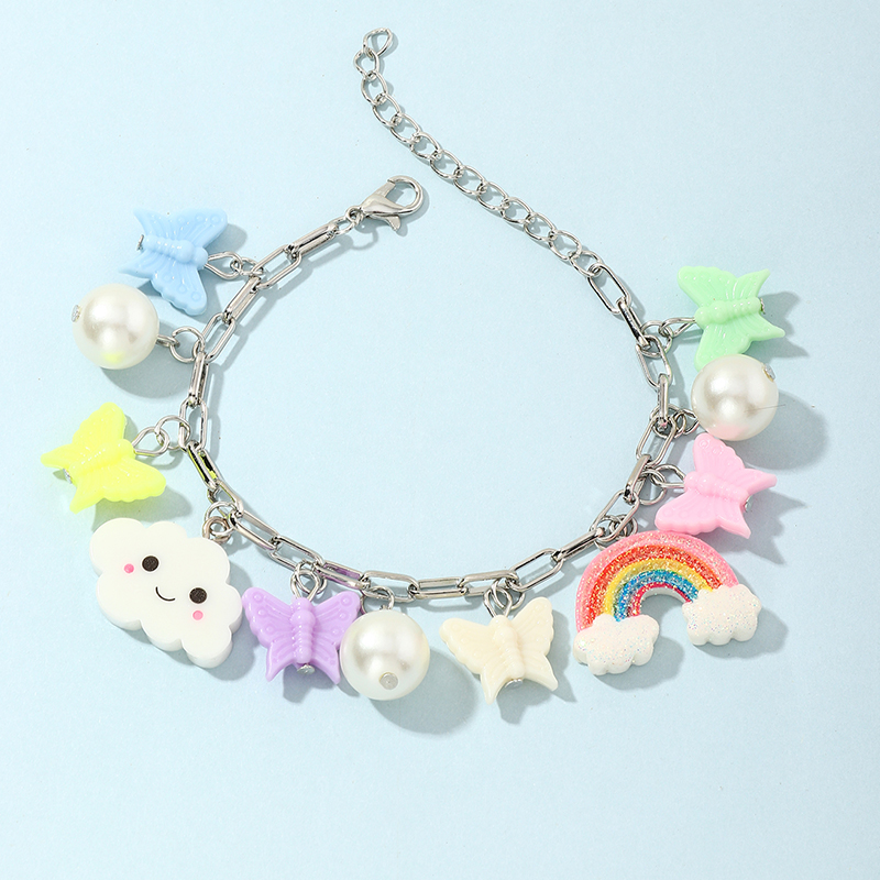 Fashion Rainbow Cloud Five-pointed Star Children's Bracelet display picture 2