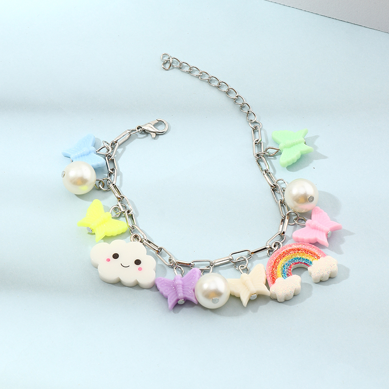 Fashion Rainbow Cloud Five-pointed Star Children's Bracelet display picture 3