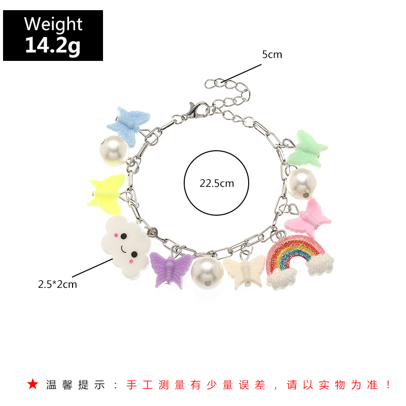 Fashion Rainbow Cloud Five-pointed Star Children's Bracelet display picture 5