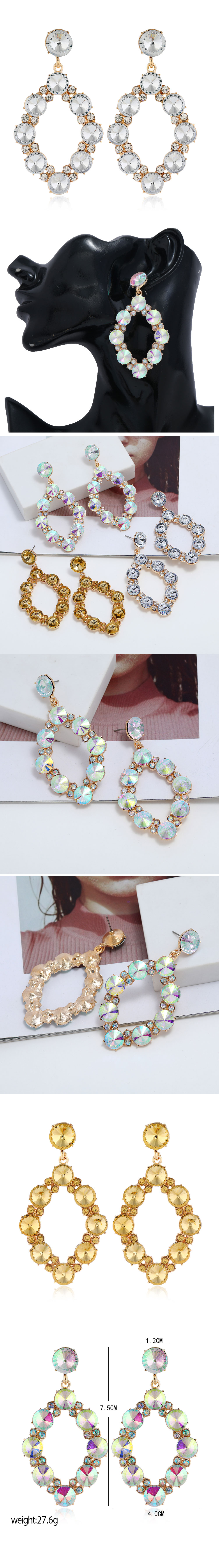 Korean Style New Fashion Metal Bright Exaggerated Earrings display picture 1