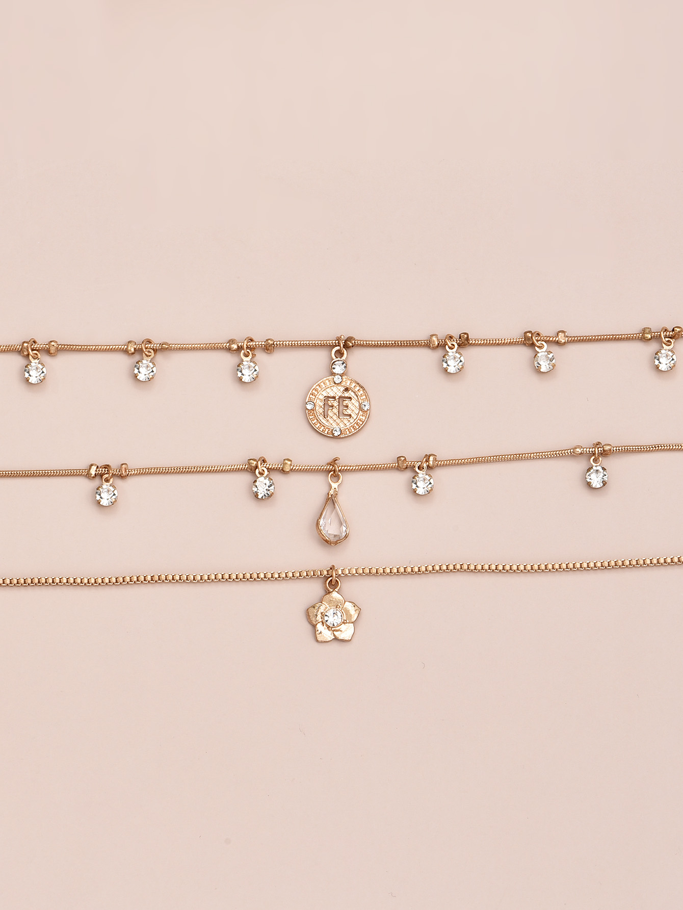 Bracelet De Cheville De Fleur De Diamant De Goutte D&#39;eau De Style Coréen display picture 1