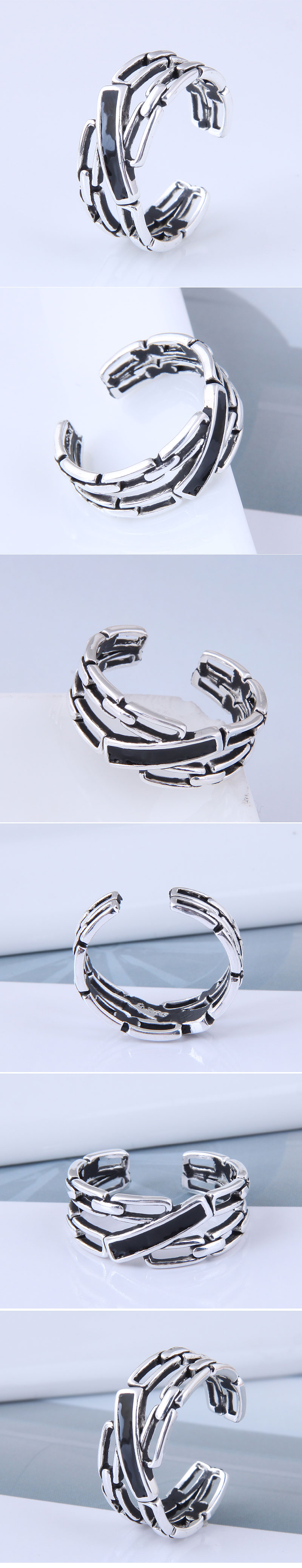 Neuer Stil Mode Einfachen Retro Offenen Ring display picture 1