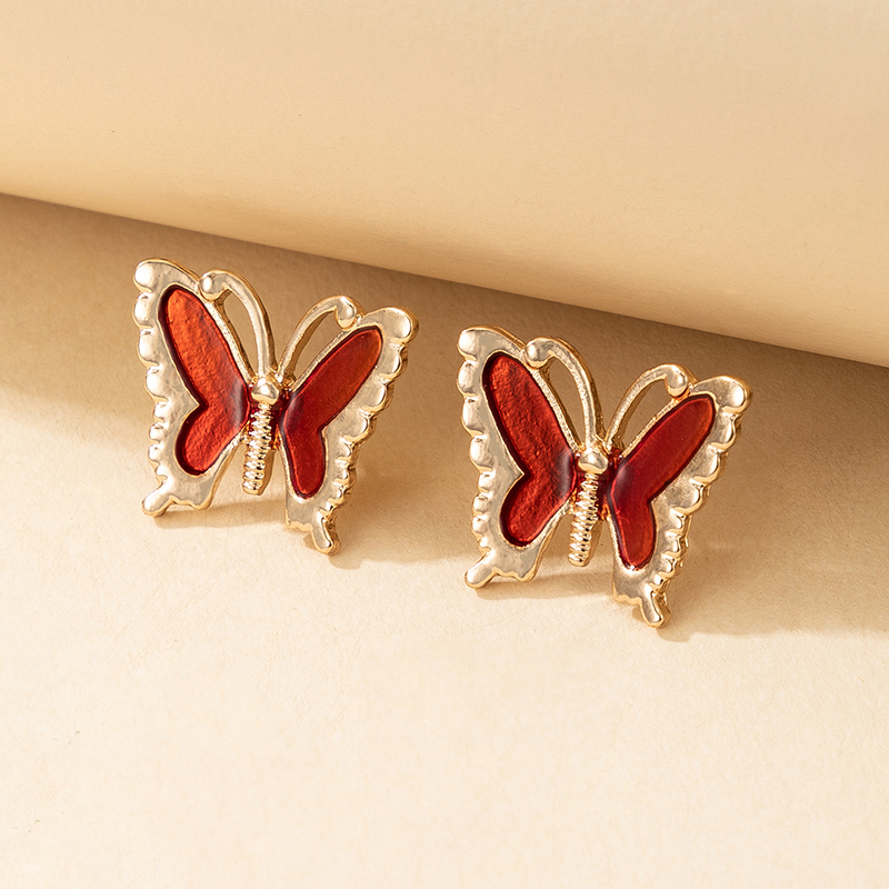 Korean Fashion Creative New Dripping Butterfly Earrings display picture 1