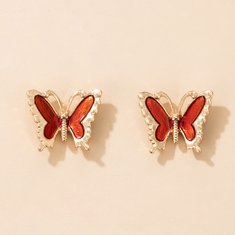 Korean Fashion Creative New Dripping Butterfly Earrings display picture 2