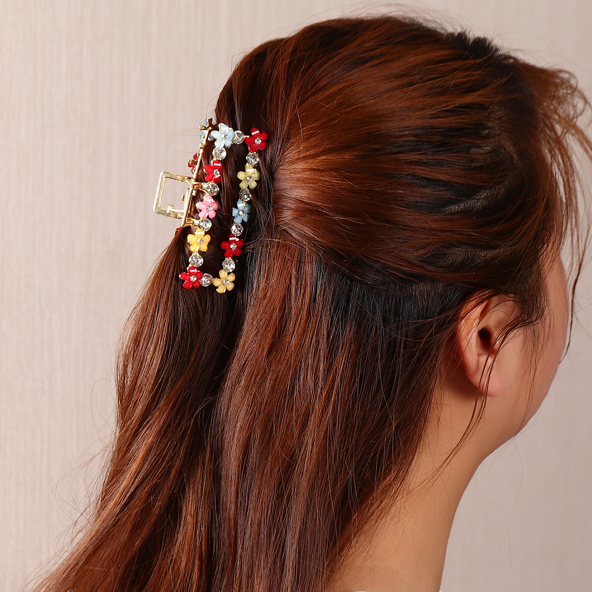 Simple Fashion Color Flower Rhinestone Hairpin display picture 3