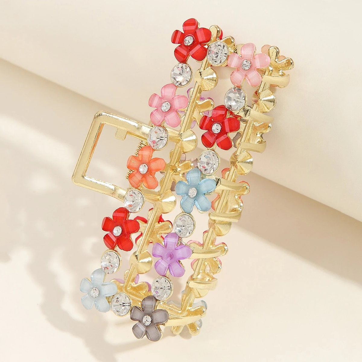 Simple Fashion Color Flower Rhinestone Hairpin display picture 5