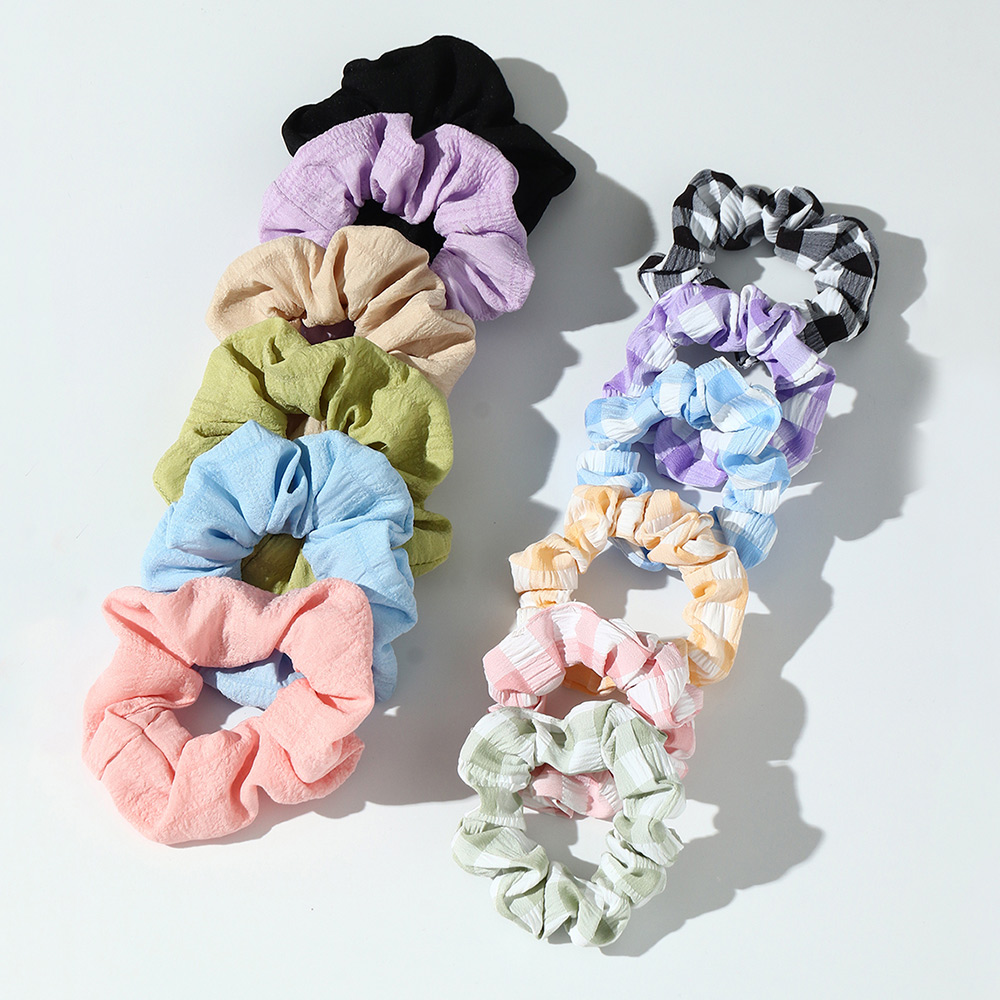 Korean Simple Style Cute Tie Hair Scrunchies Set display picture 2