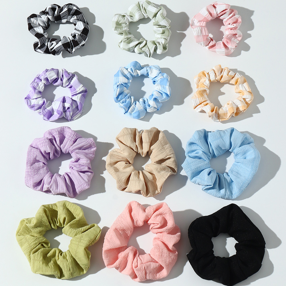 Korean Simple Style Cute Tie Hair Scrunchies Set display picture 3