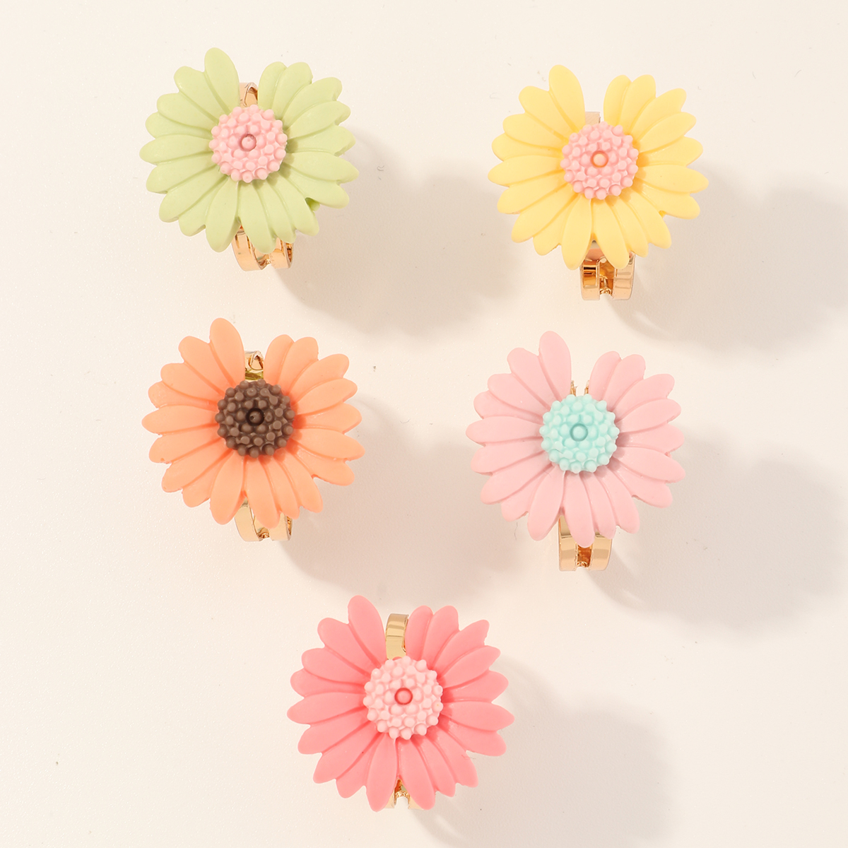 New Fashion Style Cute Daisy Children's Ring Set display picture 1
