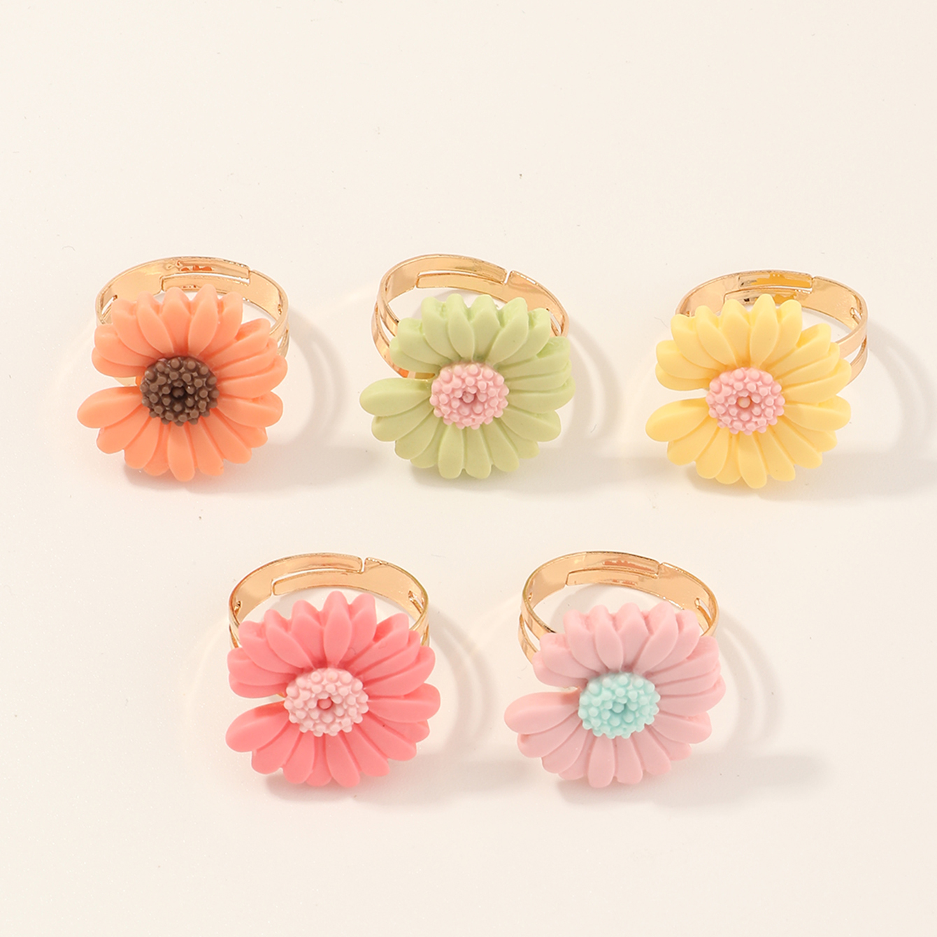 New Fashion Style Cute Daisy Children's Ring Set display picture 2