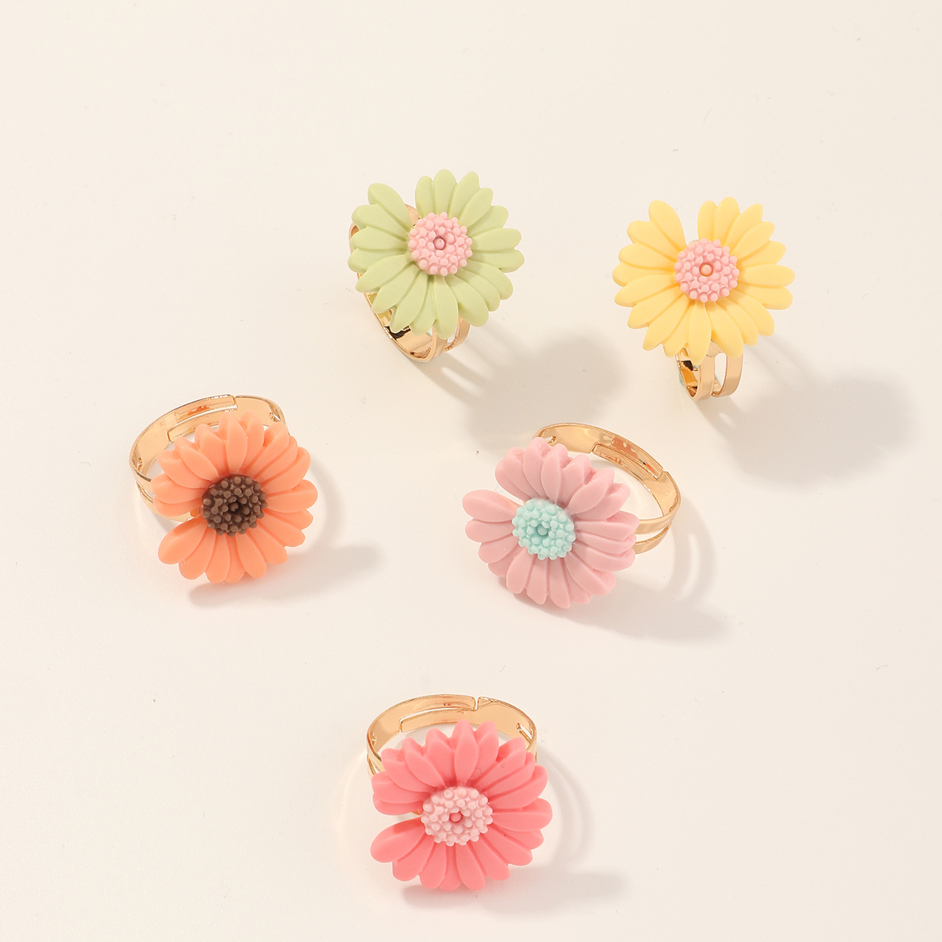 New Fashion Style Cute Daisy Children's Ring Set display picture 3