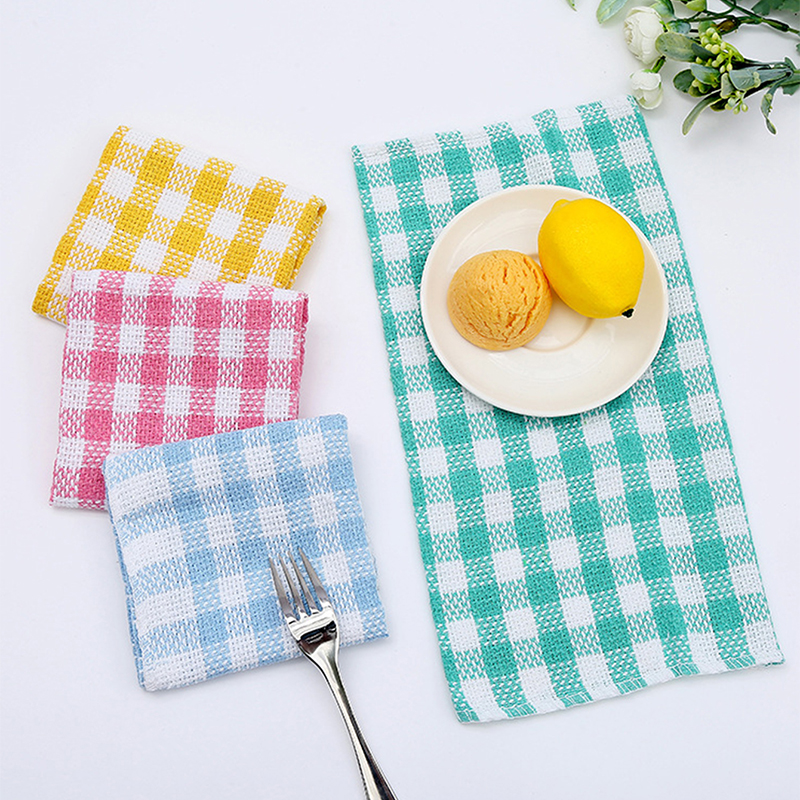 Candy-colored Plaid Striped Cotton Yarn Kitchen Rag display picture 4