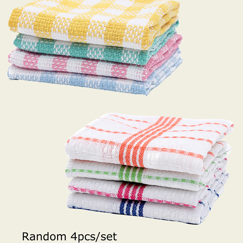 Candy-colored Plaid Striped Cotton Yarn Kitchen Rag display picture 5