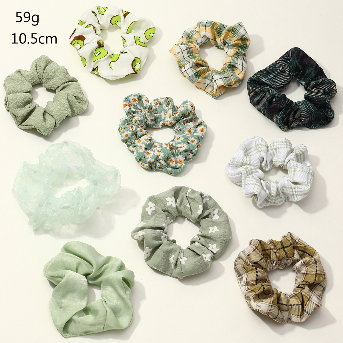 New Korean Campus Style Simple Printing Hair Scrunchies Set display picture 3