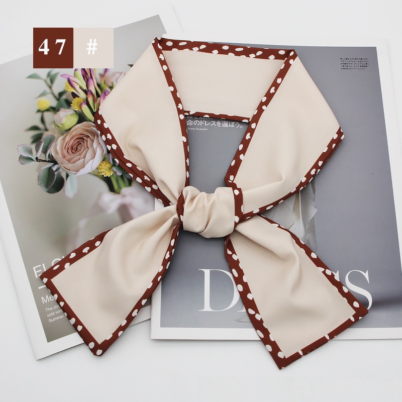 Fashion New Style Fruit Flower Long Tie Hair Silk Scarf Headband display picture 48