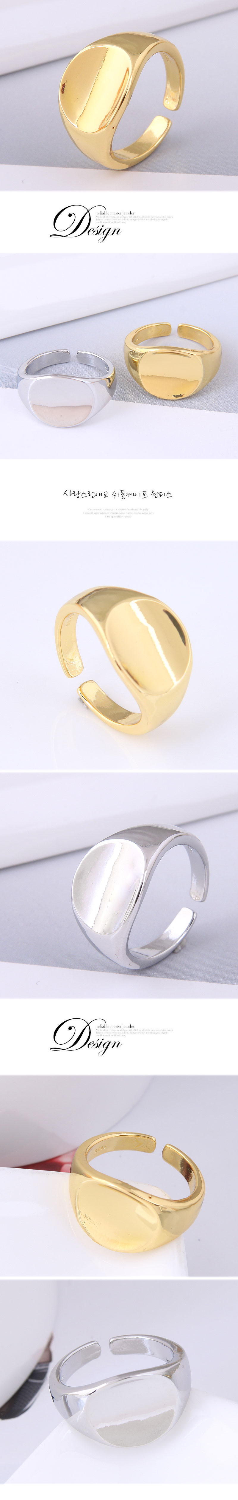 Korean Fashion New Style Copper Simple Open Ring display picture 1