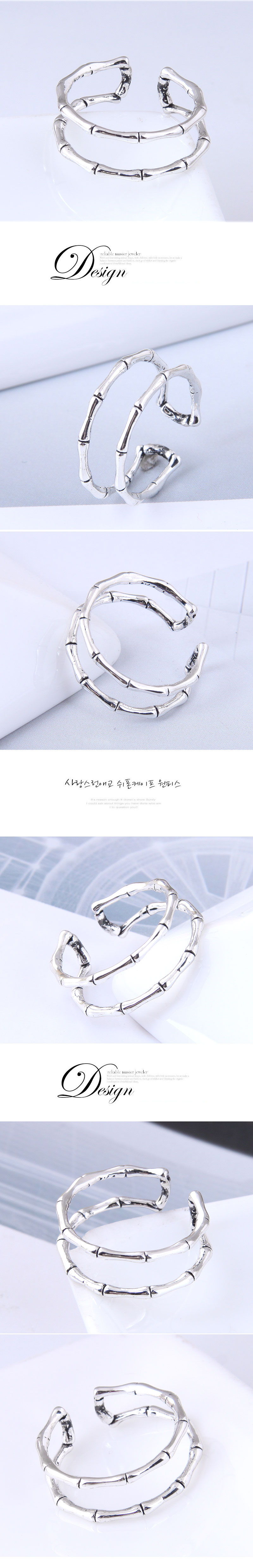 Korean Fashion Style New Copper Simple Retro Open Ring display picture 1