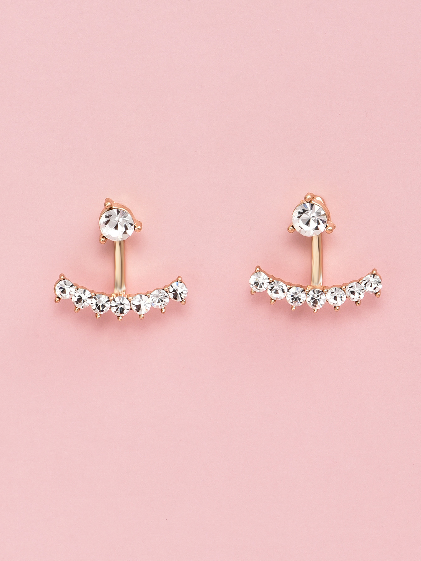 Fashion Simple Style New Alloy Full Diamond Earrings Set display picture 1
