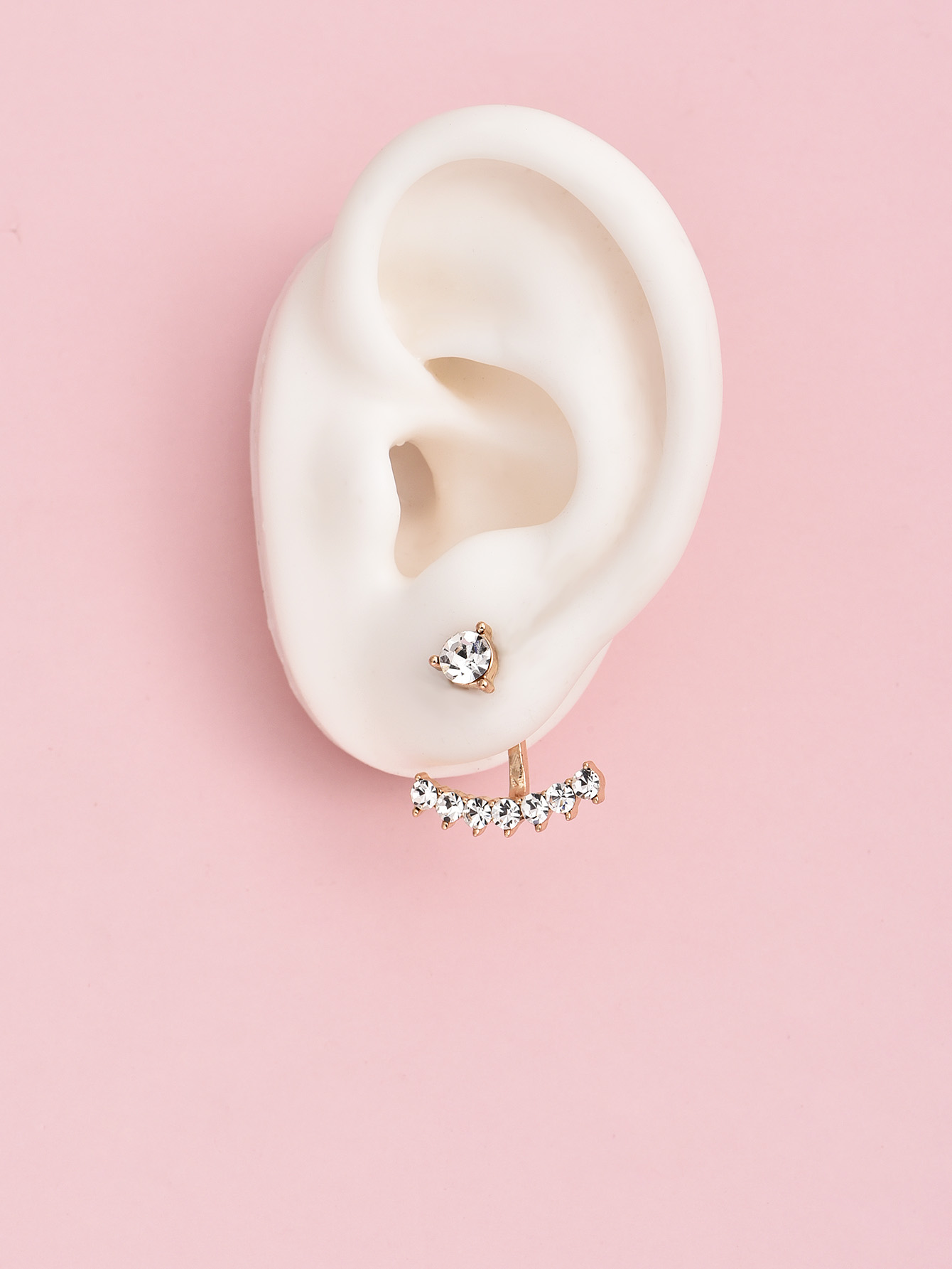 Fashion Simple Style New Alloy Full Diamond Earrings Set display picture 3