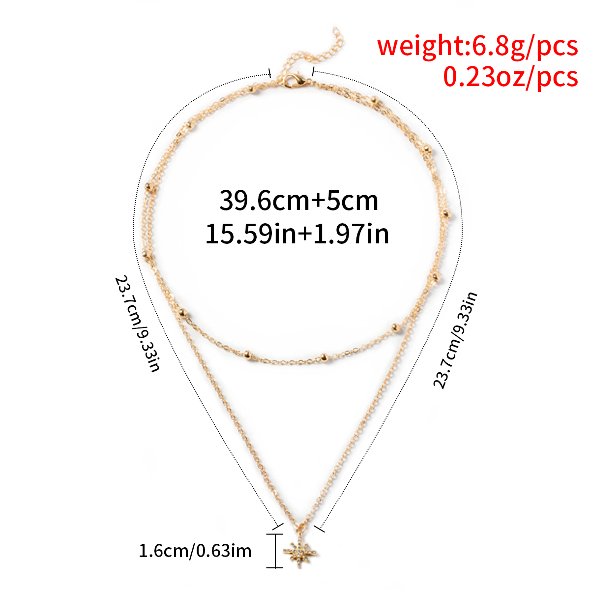 Simple Fashion New Style Two-layer Necklace display picture 5