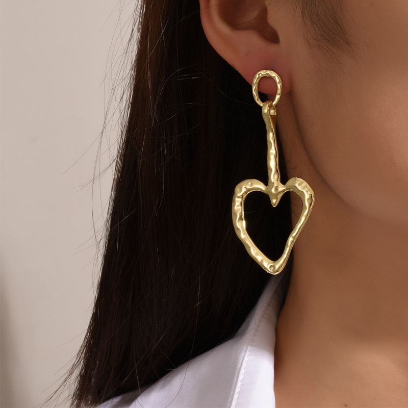 Wholesale Fashion Peach Heart Earrings display picture 1