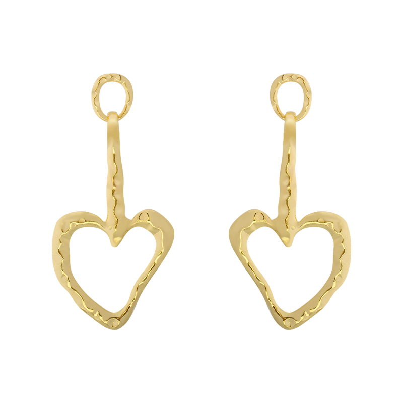 Wholesale Fashion Peach Heart Earrings display picture 4