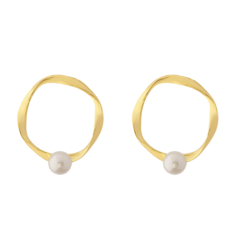 Wholesale Fashion Square Imitation Pearl Earrings display picture 4