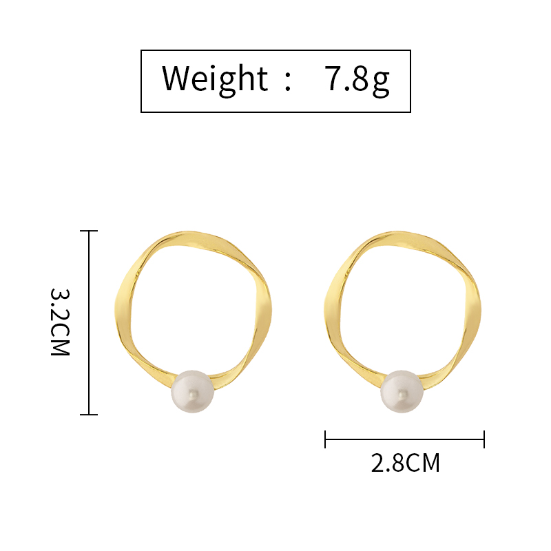 Wholesale Fashion Square Imitation Pearl Earrings display picture 5
