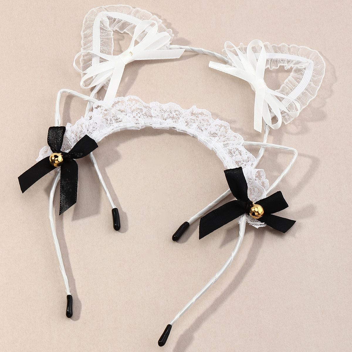 Korean Fashion Simple New Style Cat Ear Lace Headband Set display picture 1