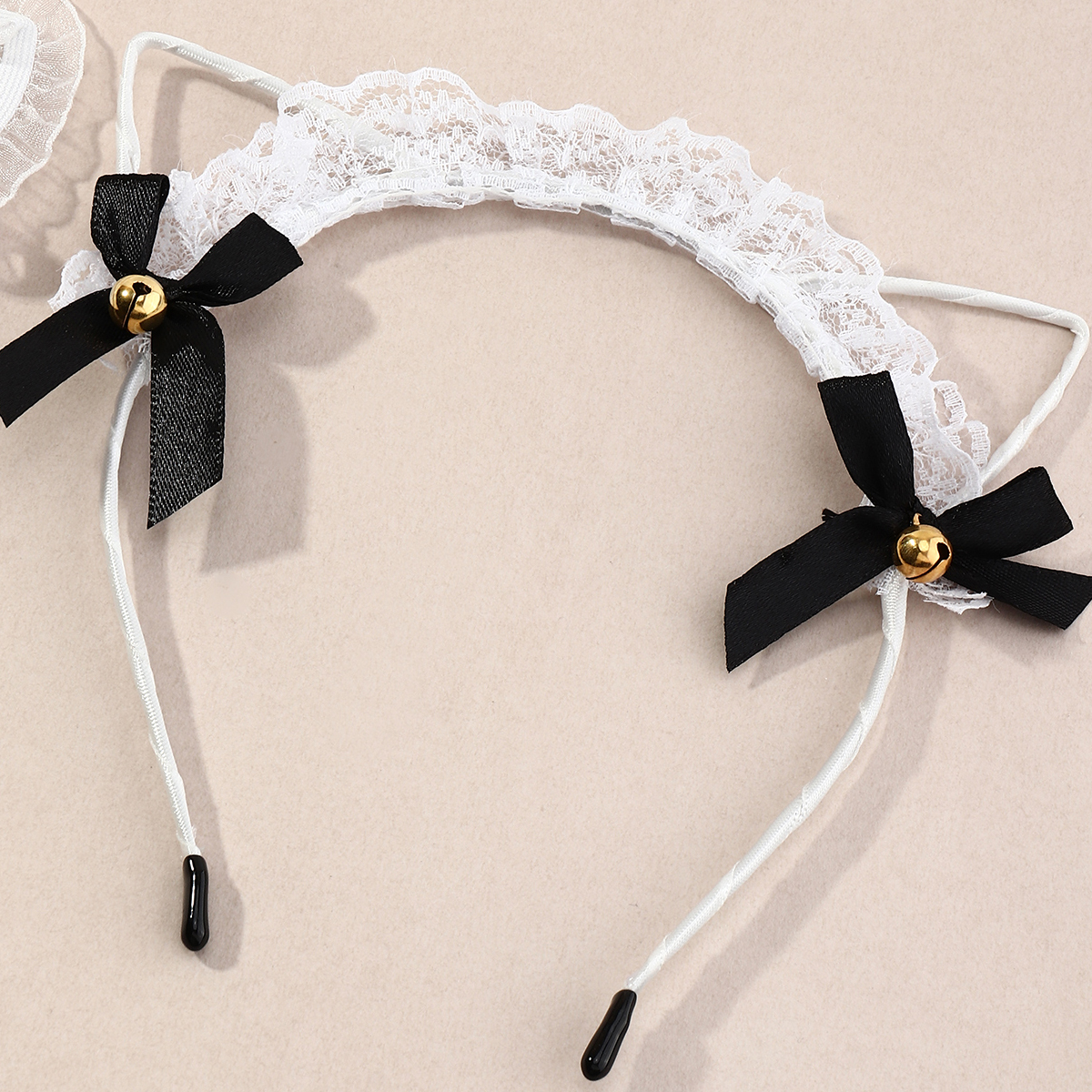 Korean Fashion Simple New Style Cat Ear Lace Headband Set display picture 3