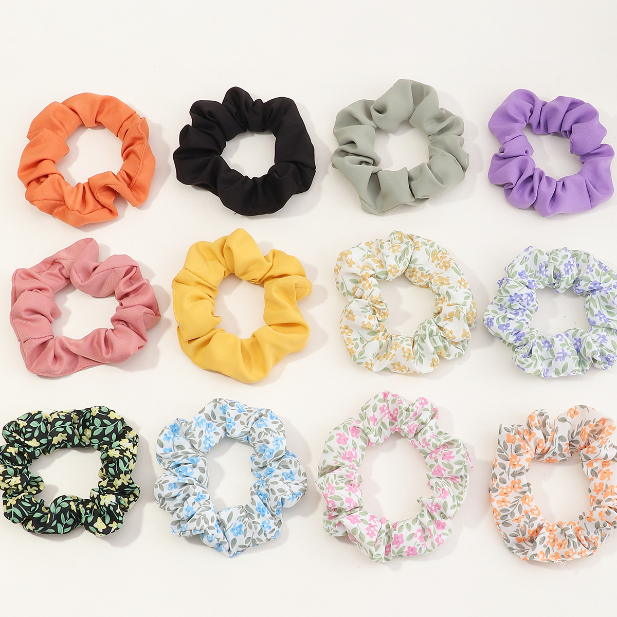 Korean Fashion New Style Simple Flower Hair Scrunchies Set display picture 3