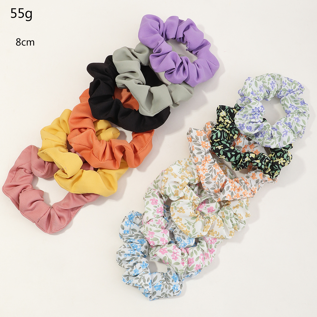 الكورية أزياء نمط جديد بسيط زهرة الشعر Scrunchies مجموعة display picture 4