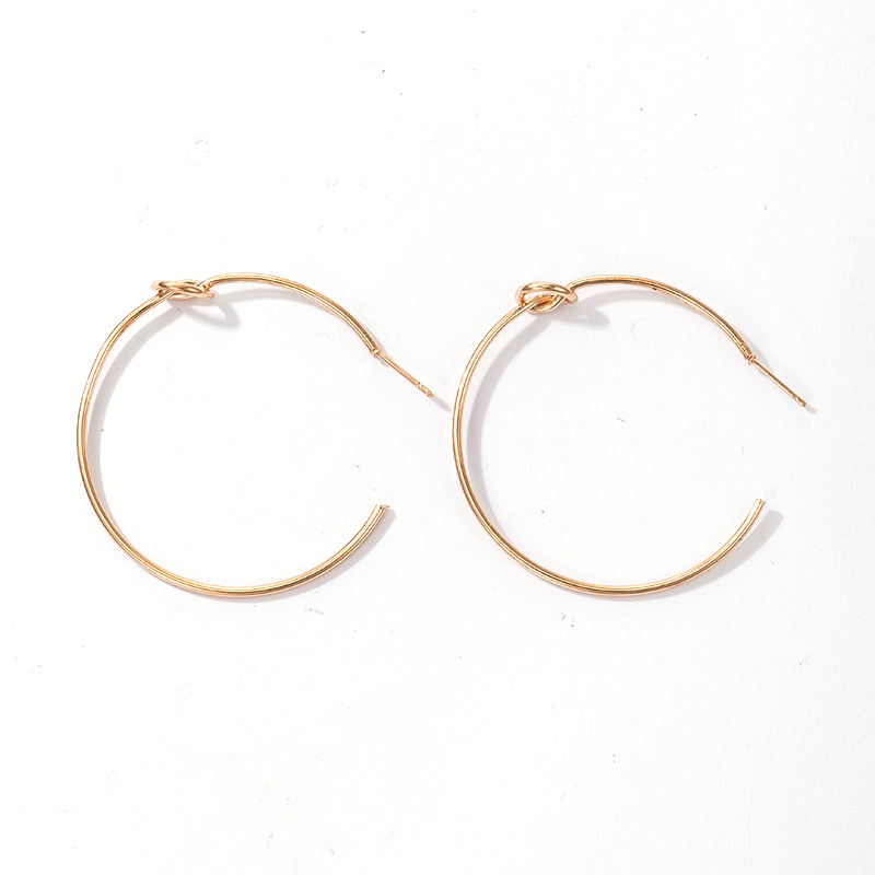 New Fashion Style Simple Knotted Large Circle Geometric Earrings display picture 6