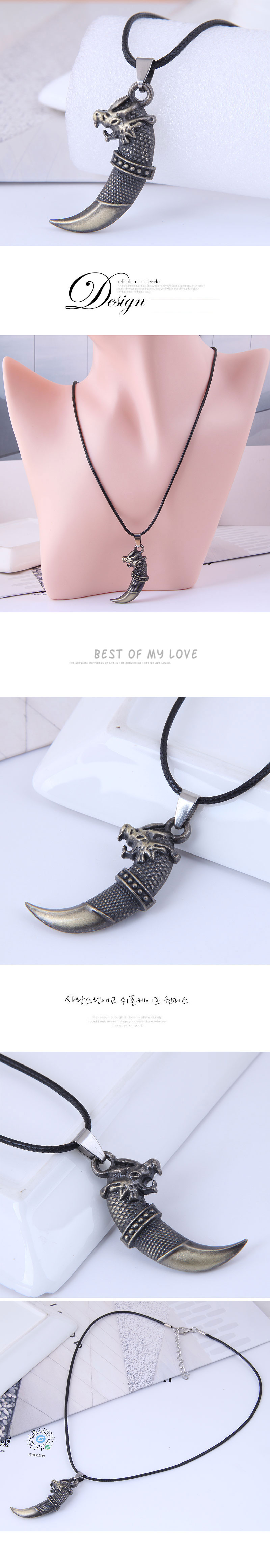 Fashion Metal Concise Spangled Wax Rope Necklace display picture 1