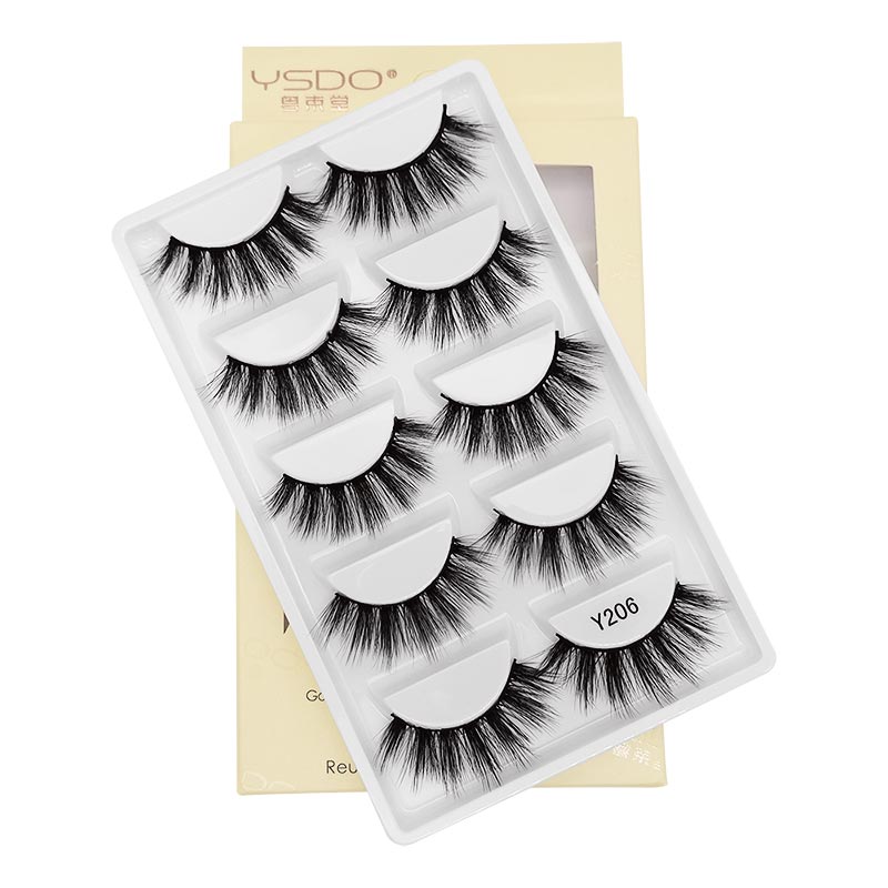 Wholesale 5 Pairs Of Thick False Eyelashes display picture 2