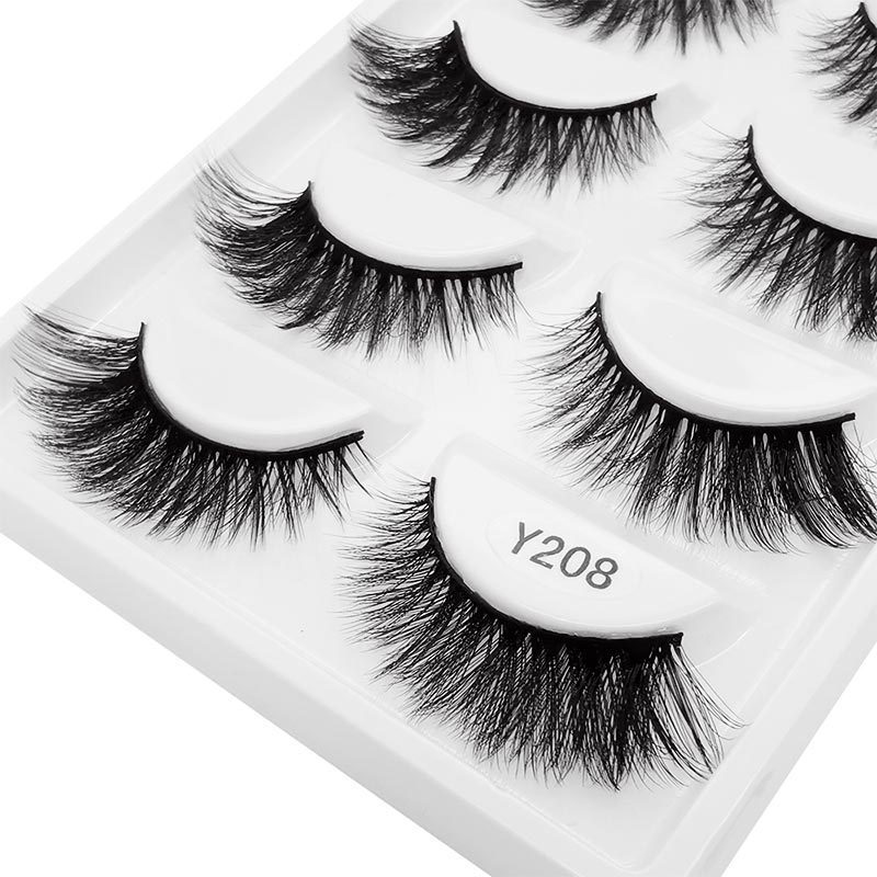 Wholesale Natural Thick 5 Pairs Of False Eyelashes display picture 7