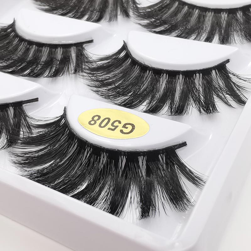 3d Imitation Mink 5 Pairs Of False Eyelashes Natural Thick Eyelashes display picture 3