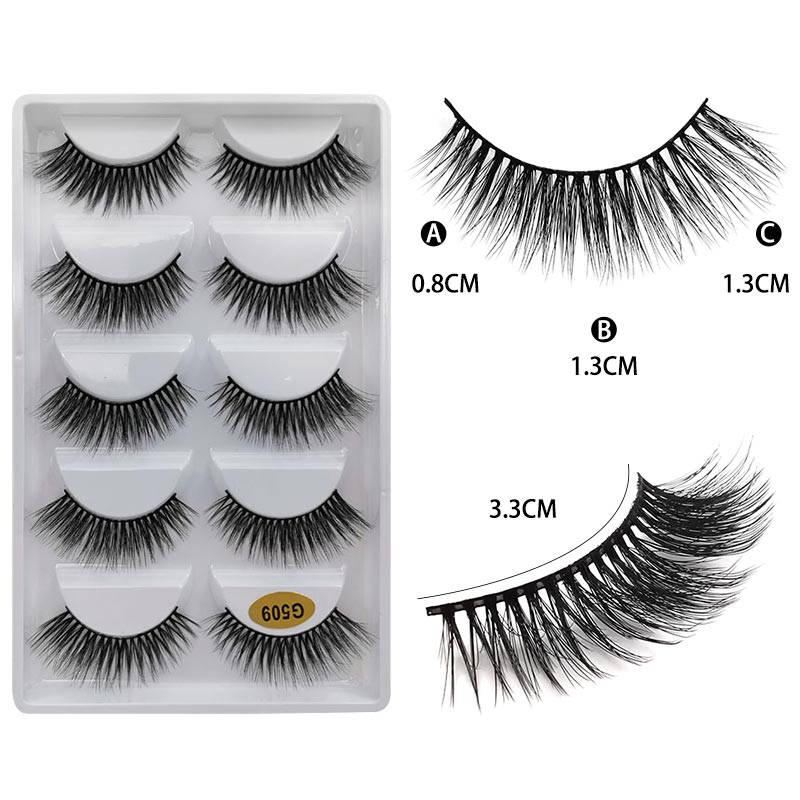 3d Imitation Mink 5 Pairs Of False Eyelashes Natural Thick Eyelashes display picture 9