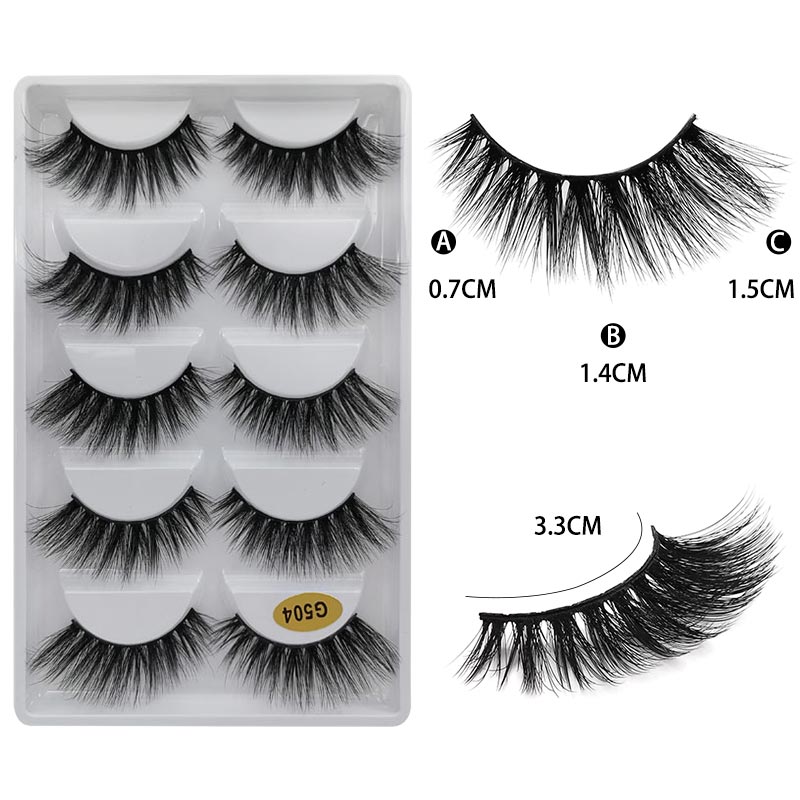 3d Imitation Mink 5 Pairs Of False Eyelashes Natural Thick Eyelashes display picture 62