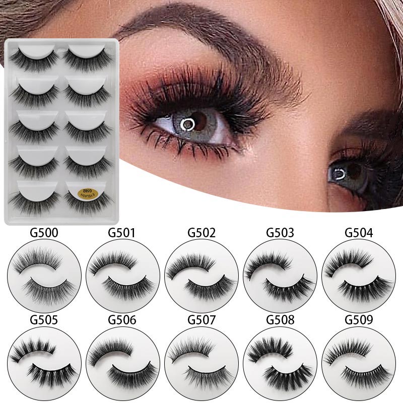 3d Nachahmung Nerz 5 Paar Falsche Wimpern Natürliche Dicke Wimpern display picture 82