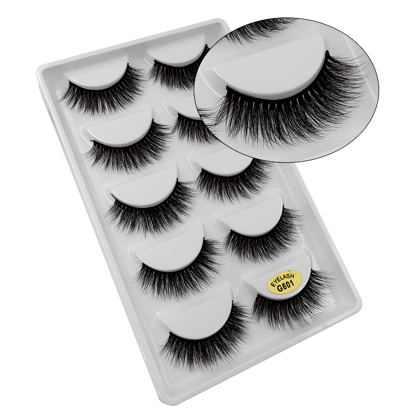 Wholesale 10 Pairs Of Natural Thick Mink False Eyelashes display picture 7